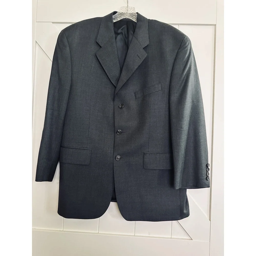Lauren Ralph‎ Lauren Men's Dark Gray Wool Cashmere Blend Blazer Size 42S